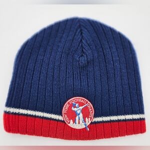 Vintage 90s New York Giants Blue and Red Beanie Reebok Gridiorn Classic One Size